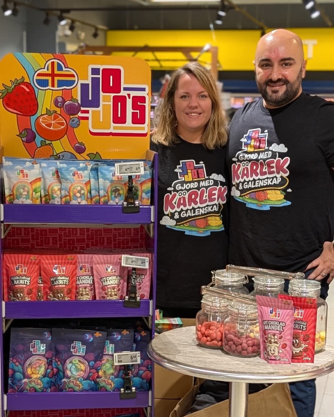 Johanna and Jouya, founders of JoJo's Foods
